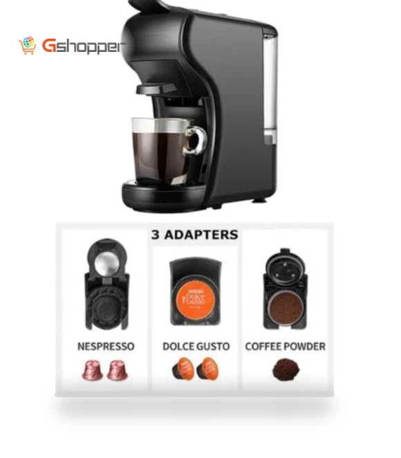 Coffee Machine 19 Bar 3in1 Multiple Cafetera Pod Coffee Maker — Single-Cup Coffee Makers, KZ