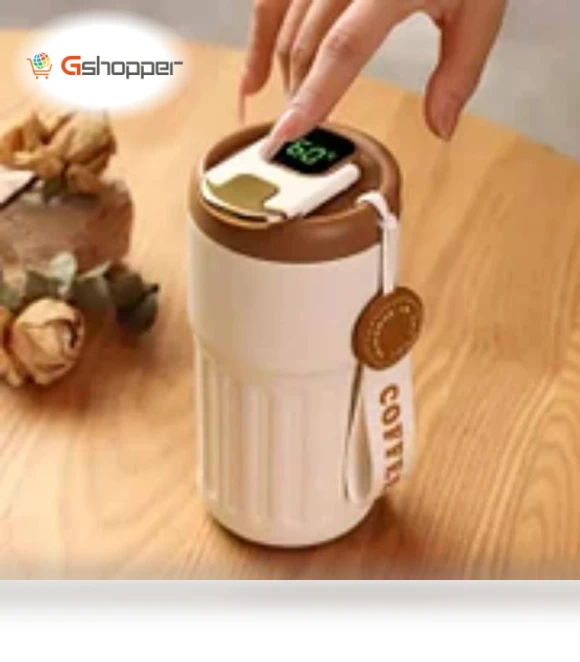 Coffee Thermos With Temperature Display — Travel Drinkware