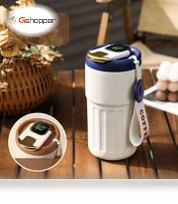 Coffee Thermos With Temperature Display — Travel Drinkware