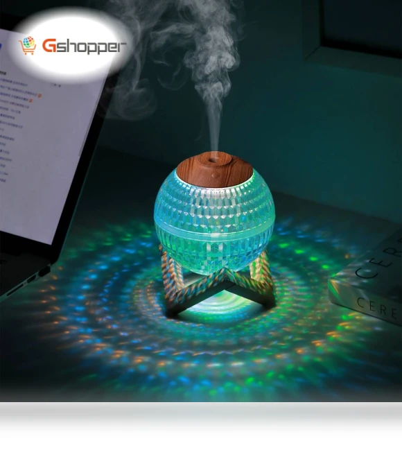 Colorful Night Light Crystal Ball Humidifier — Air Moisturizers