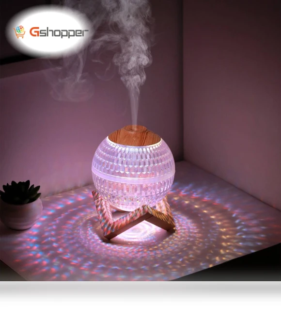Colorful Night Light Crystal Ball Humidifier — Air Moisturizers