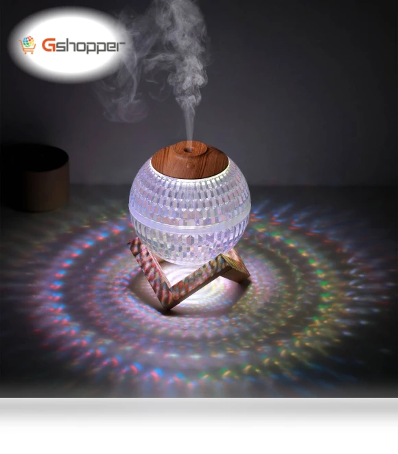 Colorful Night Light Crystal Ball Humidifier — Air Moisturizers