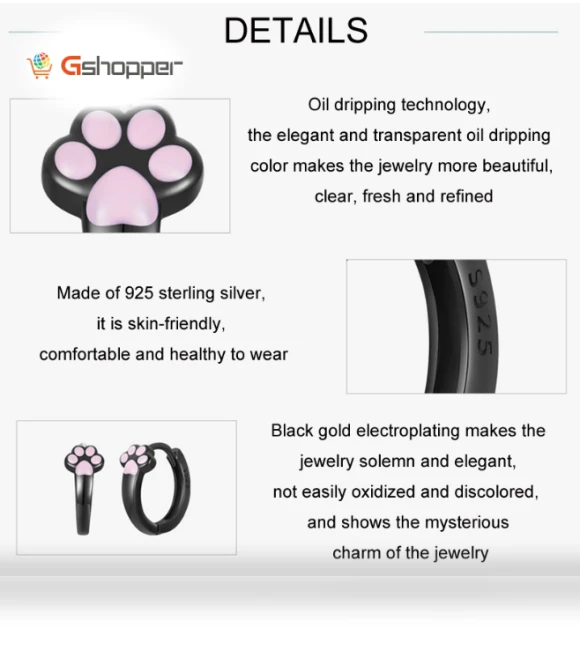 Cute Cat Claw Earrings — Drop & Dangle