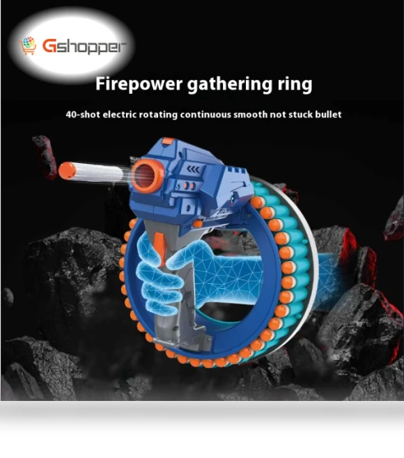 Electric Soft Bullet Gun Shaped Ring Launcher — Blasters & Foam, Youpin