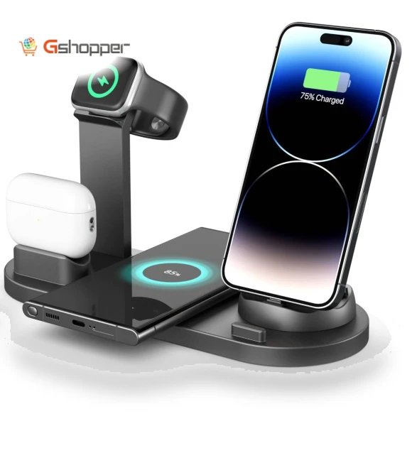 Four-in-one Mobile Phone Wireless Charging Base — Power Hubs