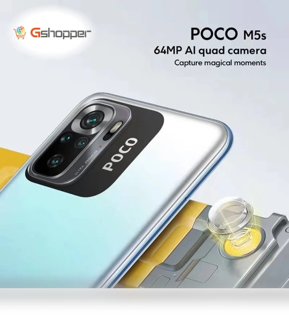 Global Version Smartphone with 64MP Quad Camera — Selfie Lights, POCO