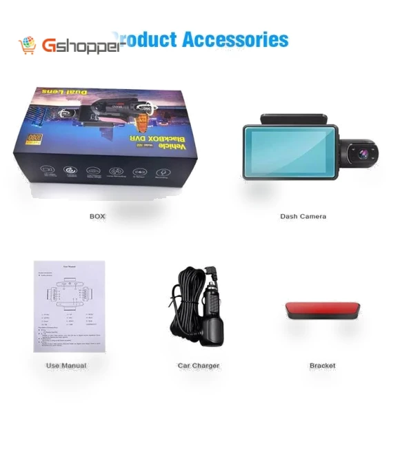 HD Dual-Lens Car Recorder — Dashboard Cameras
