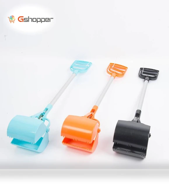 Long-Handle Spring Action Pet Feces Pooper Scooper — Scoops