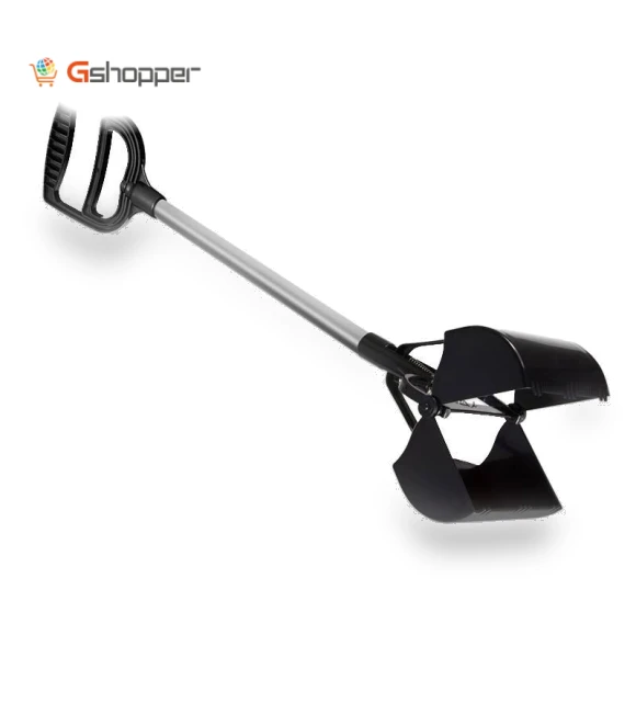 Long-Handle Spring Action Pet Feces Pooper Scooper — Scoops