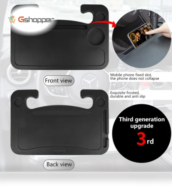 Multifunctional steering wheel dining table — Seat Back