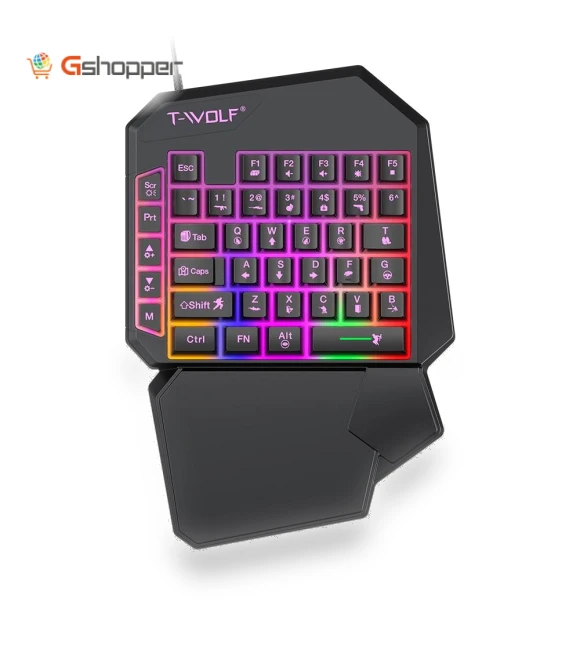 One-handed Keyboard Throne Set — Gaming Keyboards, Thunder Wolf