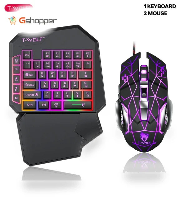 One-handed Keyboard Throne Set — Gaming Keyboards, Thunder Wolf