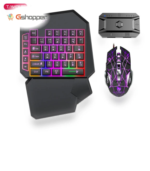 One-handed Keyboard Throne Set — Gaming Keyboards, Thunder Wolf