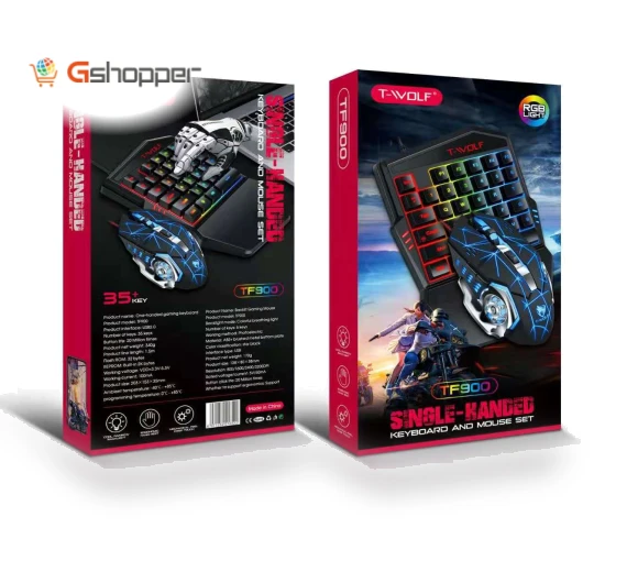 One-handed Keyboard Throne Set — Gaming Keyboards, Thunder Wolf