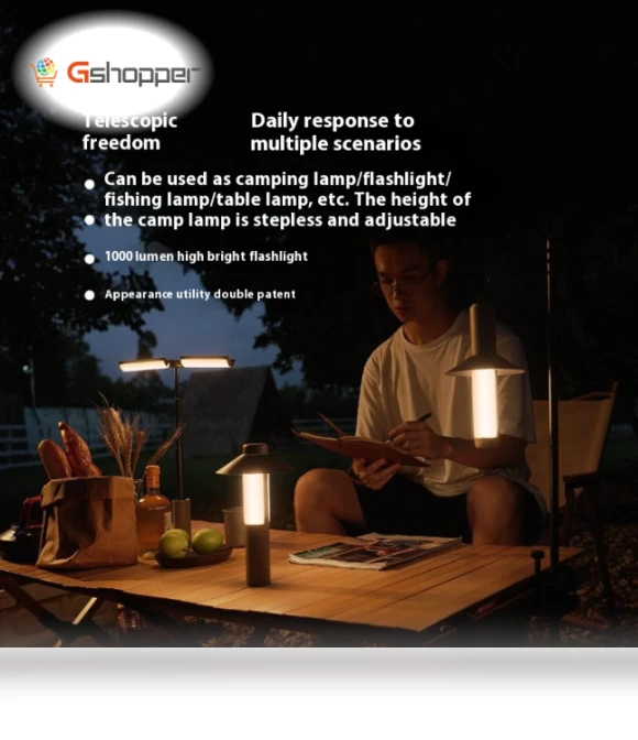 Outdoor retractable camping light — Flashlights, NexTool