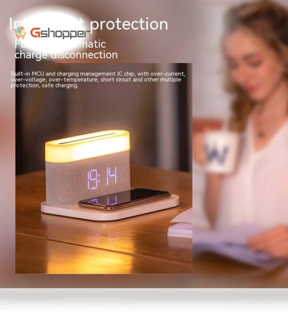 Personalized Business Gift Night Light with Wireless Charging — Book Lights
