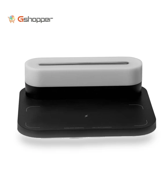Personalized Business Gift Night Light with Wireless Charging — Book Lights
