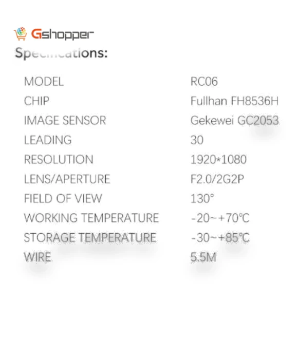 Rear Camera Full HD 1920x1080 — Rearview Cameras for Cars, 70mai