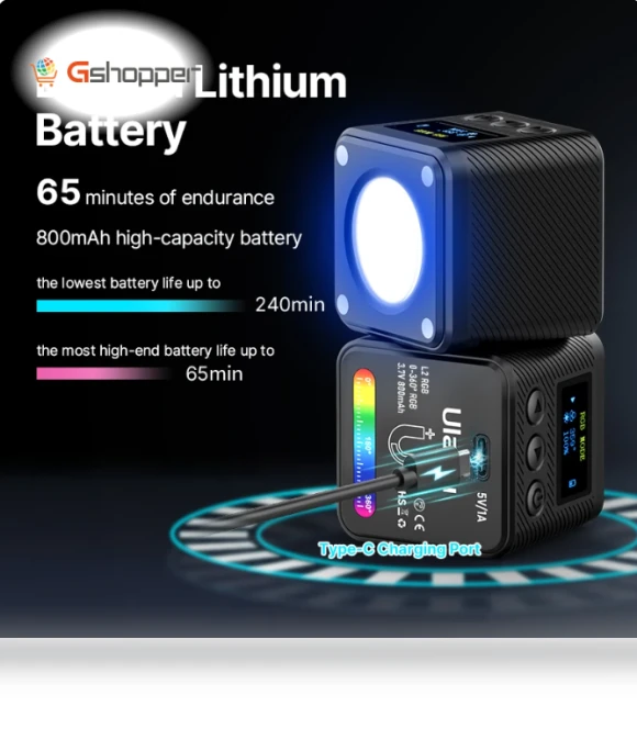 RGB Mini COB Video Camera Light — Photography Lighting & Studio Equipment, Ulanzi