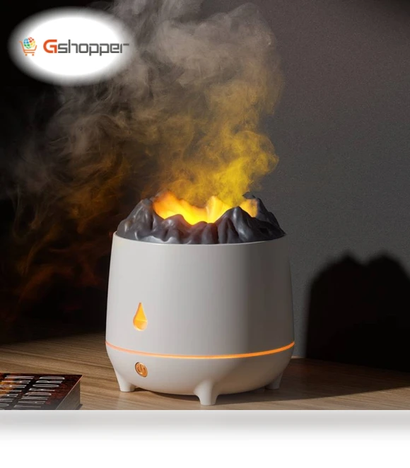 Simulated Flame Humidifier with Night Light — Air Moisturizers