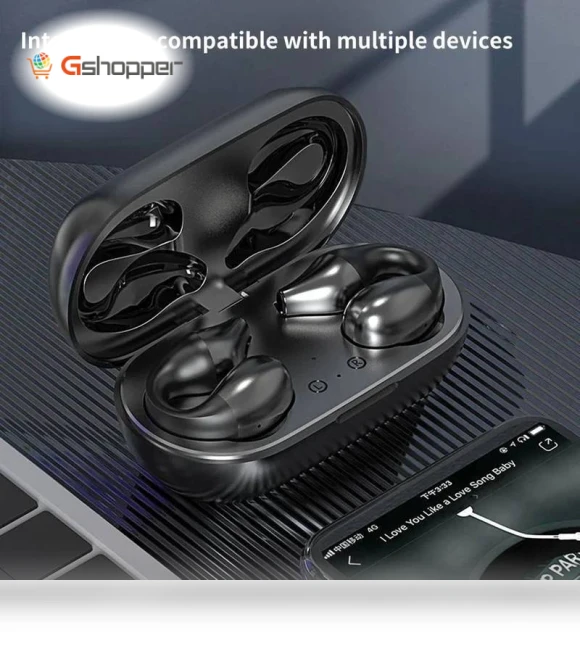 Wireless Ear Clip Bone Conduction Headphones — On-Ear Headphones
