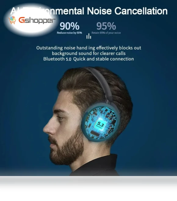 Wireless Gaming Headset with ANC — Over-Ear Headphones, 1MORE