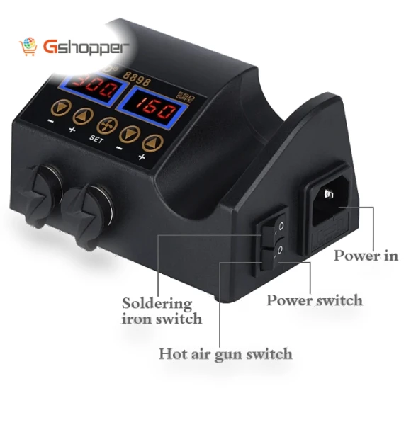 2 in 1 Soldering Station with Hot Air Gun — Stations