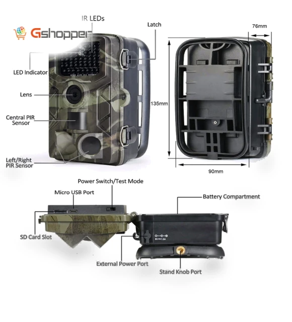 24MP 1080P Night Vision Waterproof Hunting Camera — Outdoor & Wildlife Cameras, SUNTEK