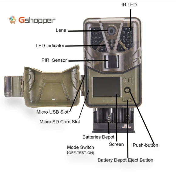 36MP 2.7K Night Vision Waterproof Hunting Camera — Outdoor & Wildlife Cameras, SUNTEK