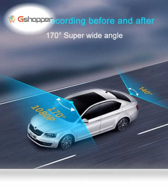 4.5-inch 1080P HD Shimmering Night Vision Dual Recording Car Recorder — Dashboard Cameras, V6