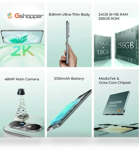5150mAh Battery 6.6-Inch 2k Display Android 13 Smartphone — VR Headsets, OUKITEL