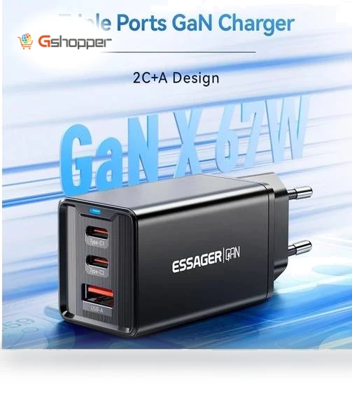 67W GaN Charger — Chargers, ESSAGER