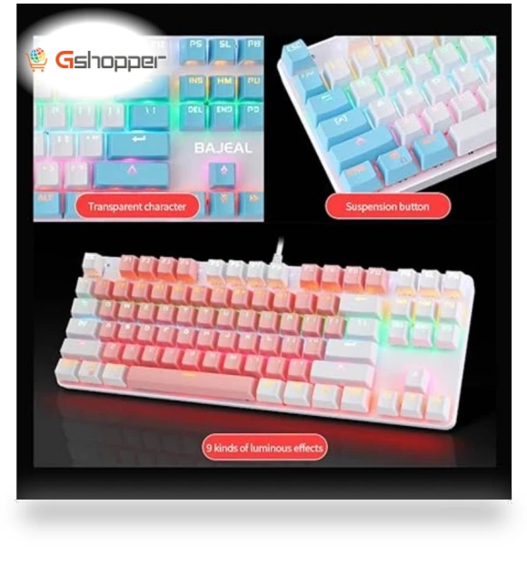 87 Keys Wired Mechanical Keyboard — Gaming Keyboards, Daseey