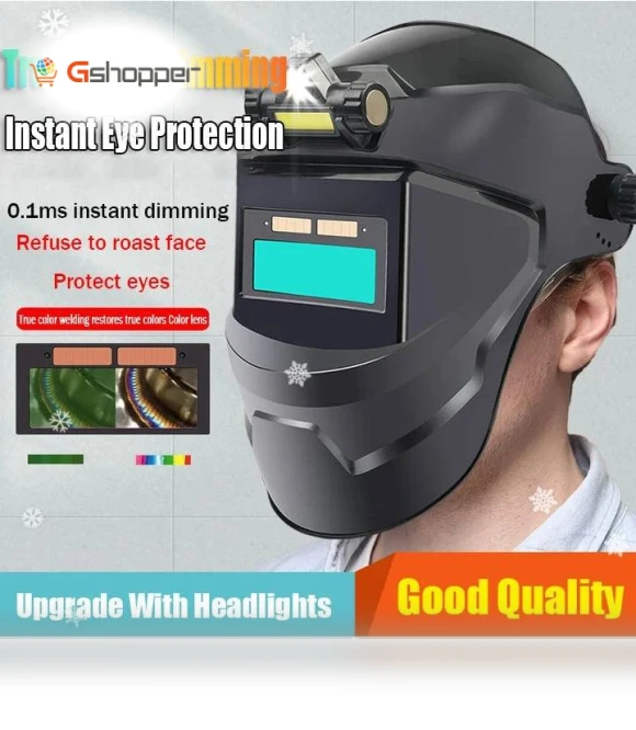 Auto Darkening Welding Head-mounted Lightweight Protective Mask — Welding Helmets