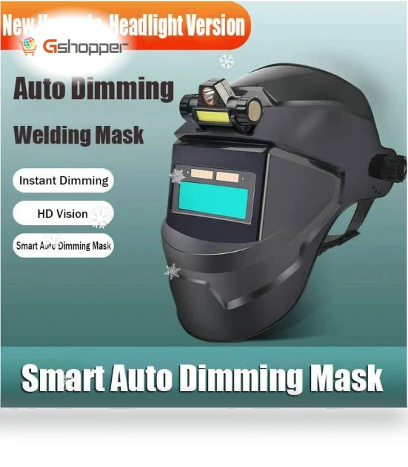 Auto Darkening Welding Head-mounted Lightweight Protective Mask — Welding Helmets
