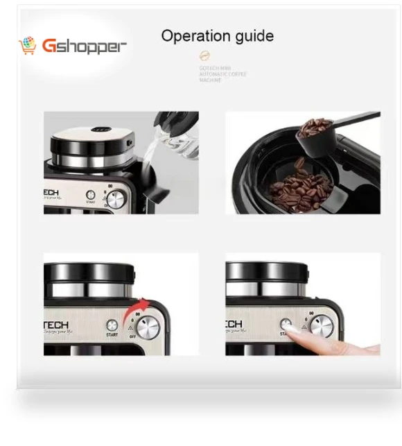Automatic Grinding All-in-One Commercial Freshly Ground Drip Coffee Maker — Electric Blade Coffee Grinders