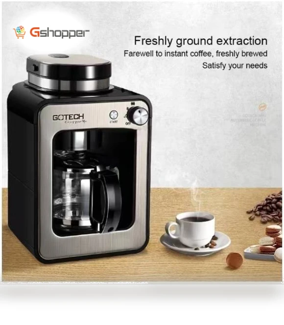 Automatic Grinding All-in-One Commercial Freshly Ground Drip Coffee Maker — Electric Blade Coffee Grinders