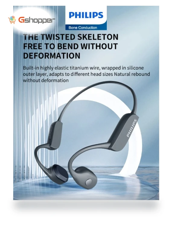 Bone Conduction Headphone Wireless Bluetooth Ride Earphone HD Call Noise Reduction Headset Long Life — Audio Gear, Philips