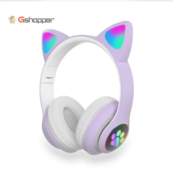 Colorful Cat Ear Headphone — Over-Ear Headphones