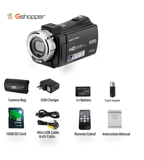 Digital Video Camera — Camcorder, Ordro