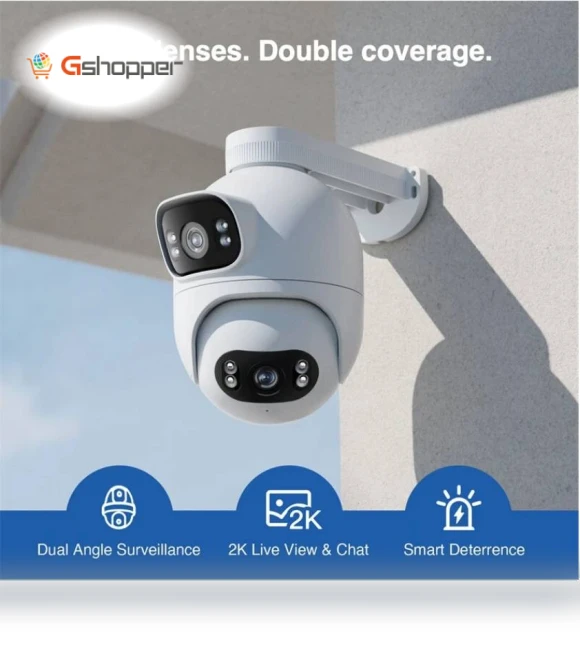 Dual 2K Lens WiFi Spotlight Camera — Smart Home Security, IMILAB
