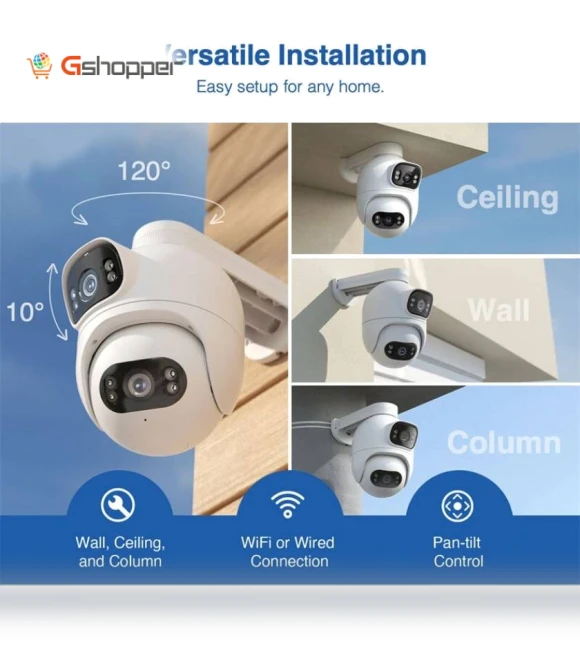 Dual 2K Lens WiFi Spotlight Camera — Smart Home Security, IMILAB