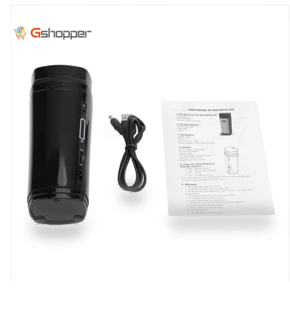 Heated Automatic Stirring Insulated Coffee Mug — Travel Drinkware