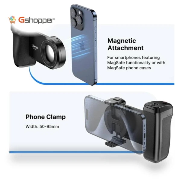 MagSafe Bluetooth Shutter Smartphone Camera Handle Grip — Selfie Sticks, Ulanzi