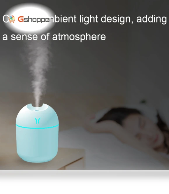 Mini Desktop Colourful Night Light Car Humidifier — Air Moisturizers