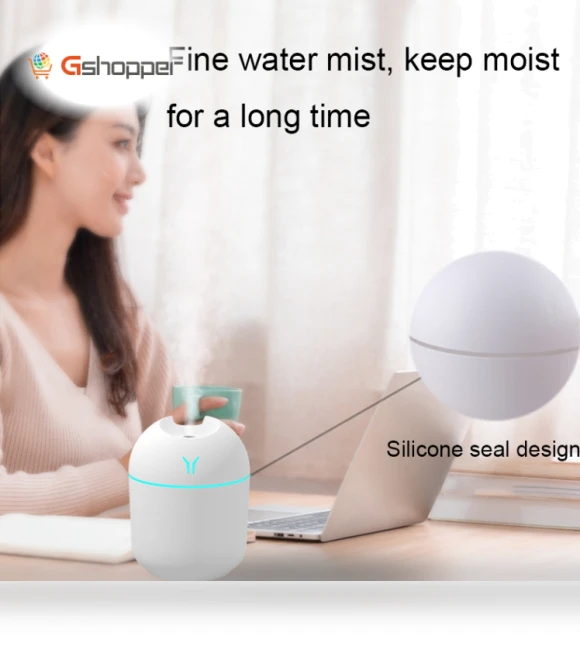 Mini Desktop Colourful Night Light Car Humidifier — Air Moisturizers