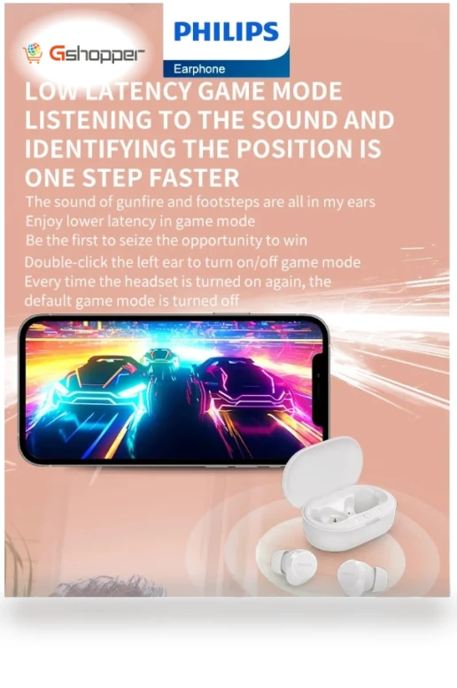Mini Earphone Wireless Bluetooth Headphone — On-Ear Headphones, Philips