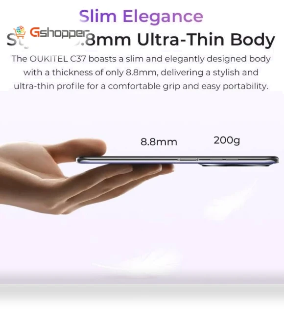 Smartphone with 5150mAh Battery and 6.6-Inch 2k Display — Mobile Devices & Accessories, OUKITEL