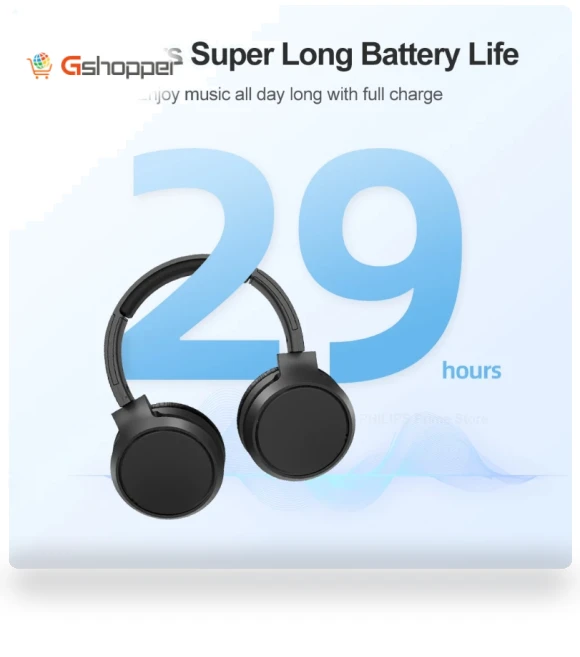Wireless Bluetooth Headphones with Bass Plus Touch — Over-Ear Headphones, Philips