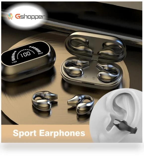 Wireless Ear Clip Bone Conduction Headphones — On-Ear Headphones